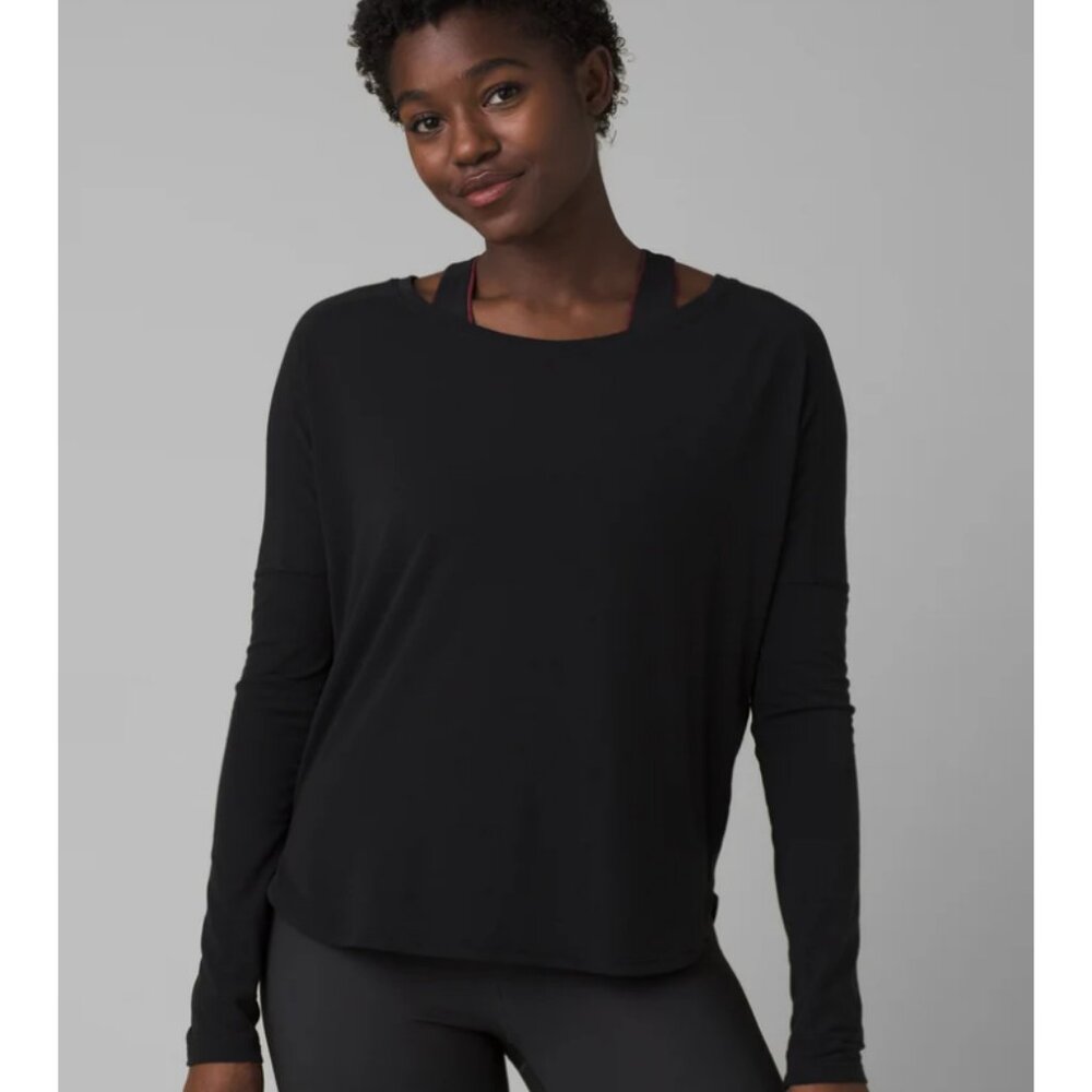BRAND NEW Prana Rogue Long Sleeve Top - Black, XS